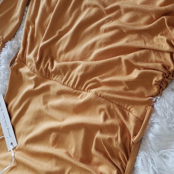 Young Fabulous and Broke Dress, Backless Asymmetrical Skirt Long Sleeved Size S - Picture 9 of 14